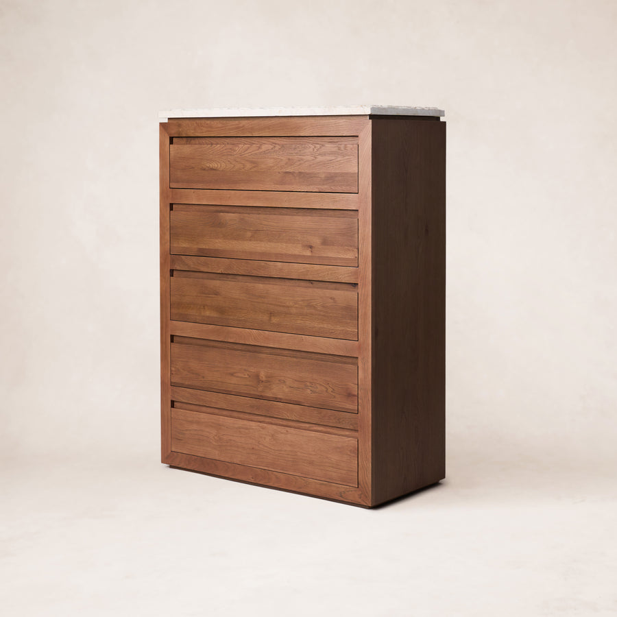 Sofita 5 Drawer Chest - Mocha-Dresser-House of Leon