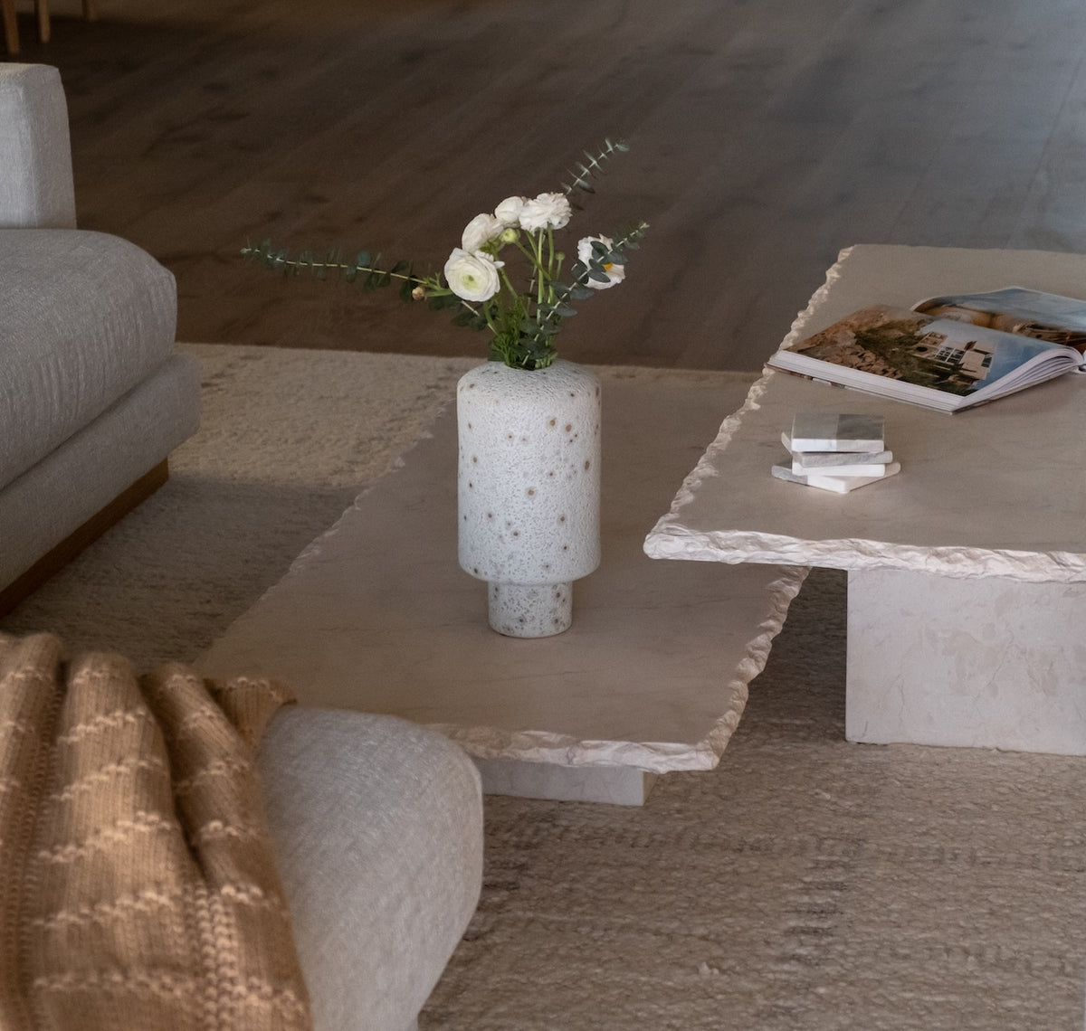 Sofita Marble Coffee Table - Low-Coffee Tables-House of Leon