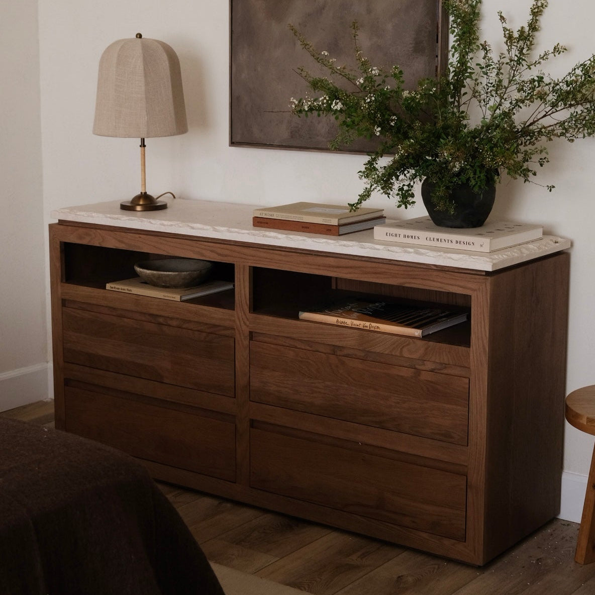 Sofita Marble Dresser - Mocha-Dresser-House of Leon - 4 Drawer - 6 Drawer