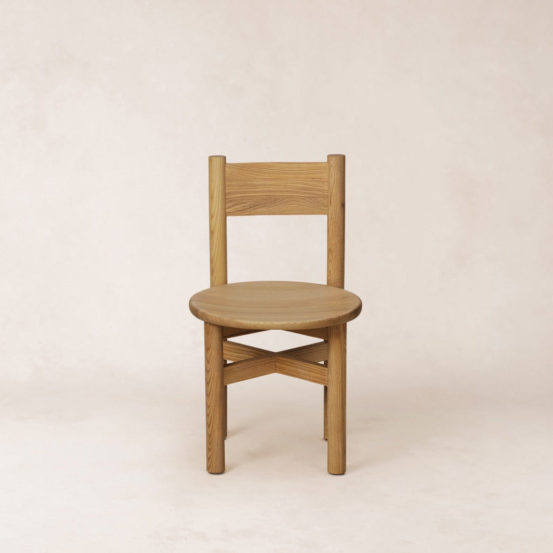 Teddy Wood Dining Chair - Warm Oak-Kitchen & Dining Room Chairs-House of Leon