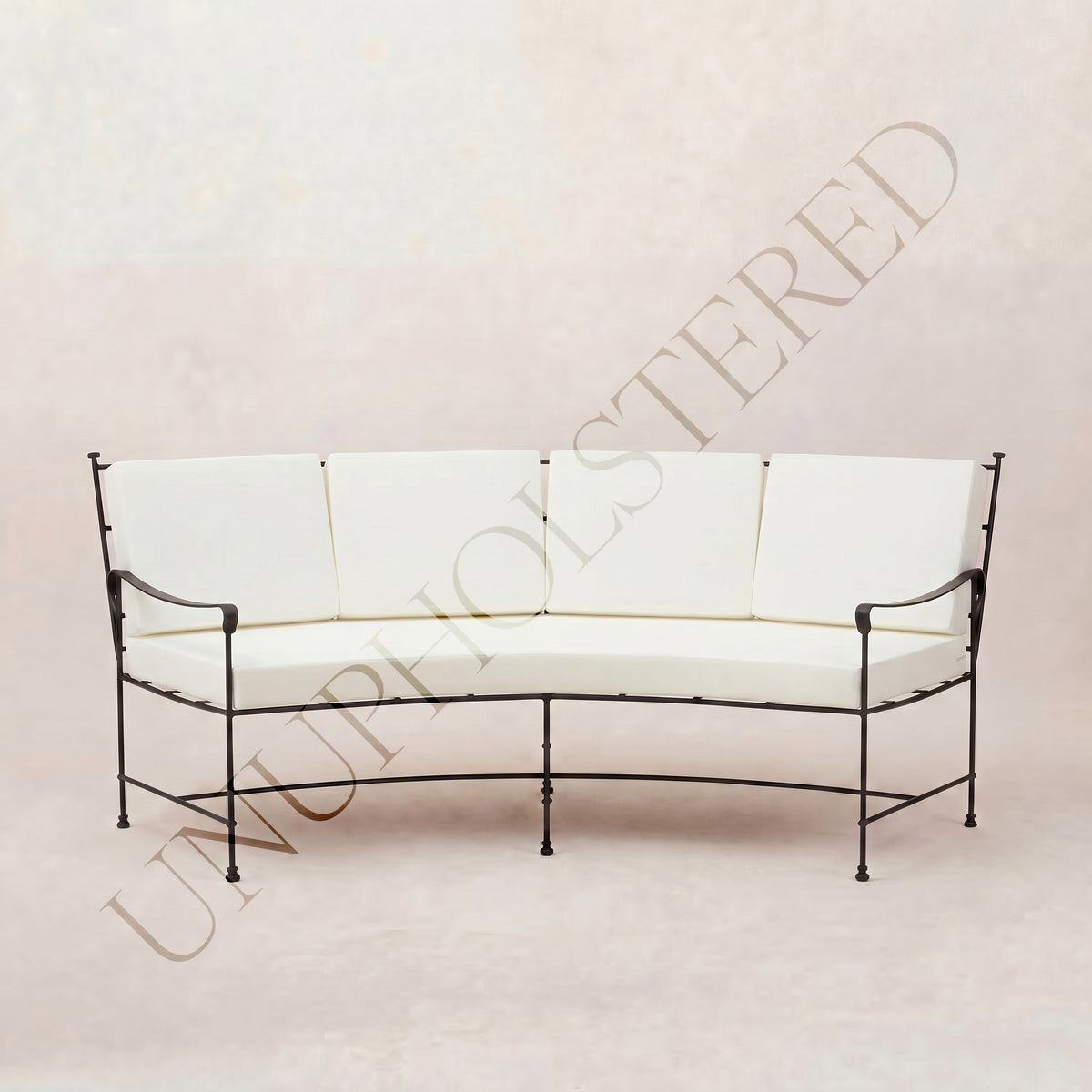 Provence Curved Sofa - Black Frame-Unupholstered-House of Leon