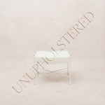 Provence Outdoor Ottoman - White Frame-Outdoor Ottomans-Unupholstered-House of Leon