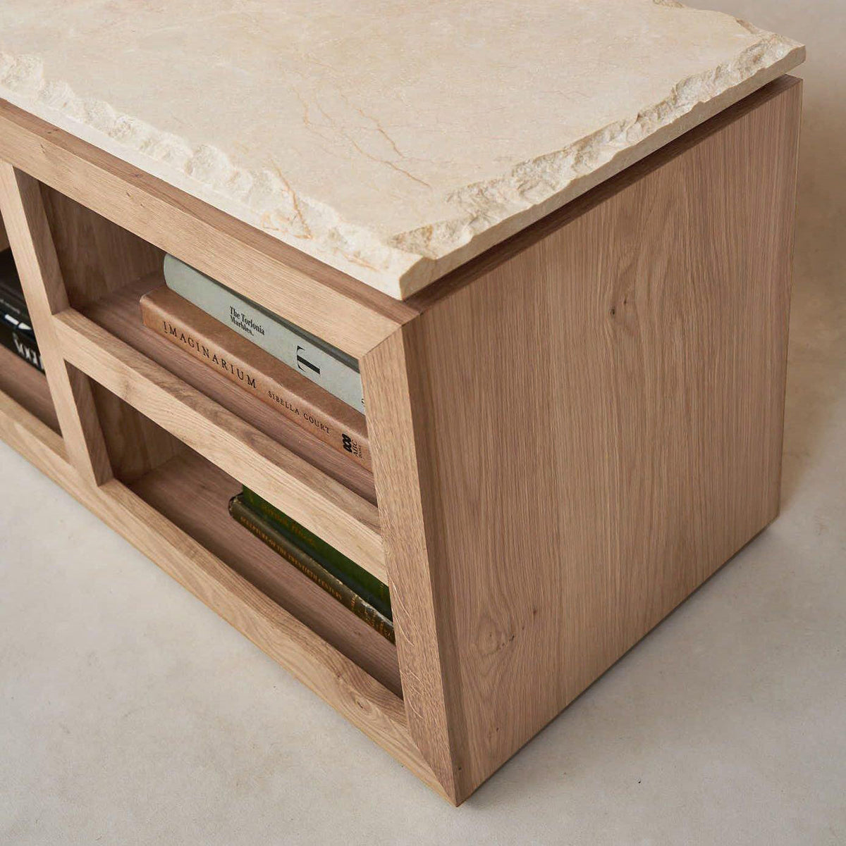 Sofita Marble Media Console - White Oak