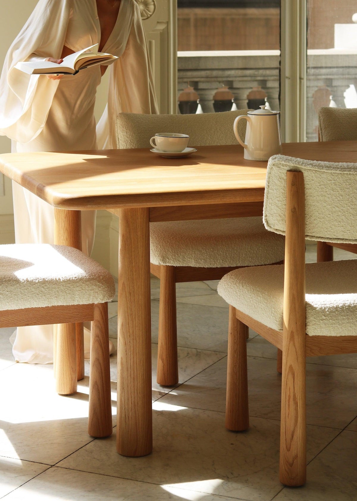 Charlie Dining Chair - White Oak-Kitchen & Dining Room Chairs-House of Leon