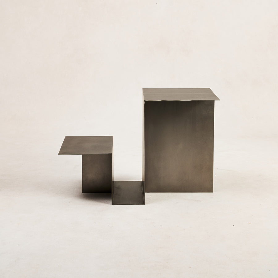 Valley Side Table - Stainless Steel - House of Leon