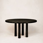 Round Topa Topa Dining Table - Black-Kitchen & Dining Room Tables-House of Leon - 72"