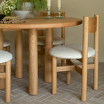 Round Topa Topa Dining Table - White Oak-Kitchen & Dining Room Tables-House of Leon