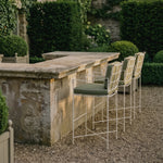 Provence Outdoor Counter Stool - White Frame-House of Leon