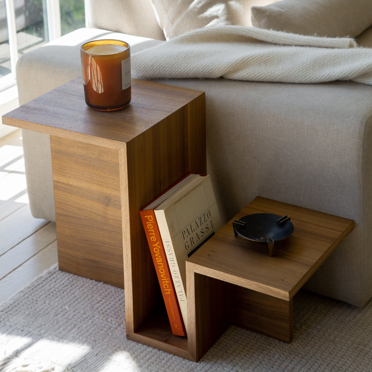 Valley Side Table - Walnut-Side Table-House of Leon