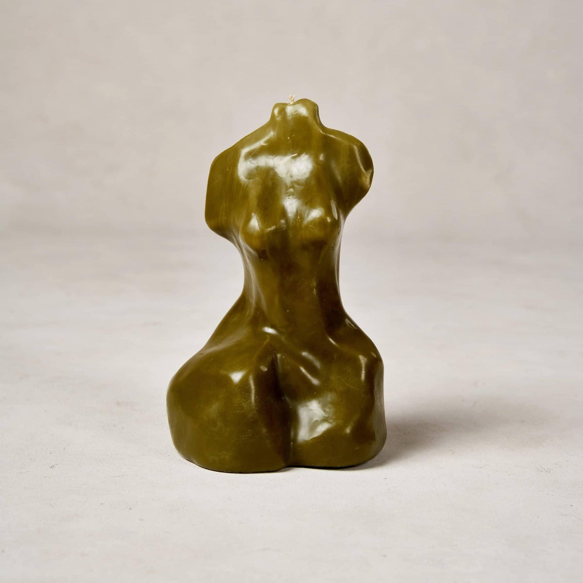 Gift-Delphina Sculpture Candle - Olive Green-House of Leon