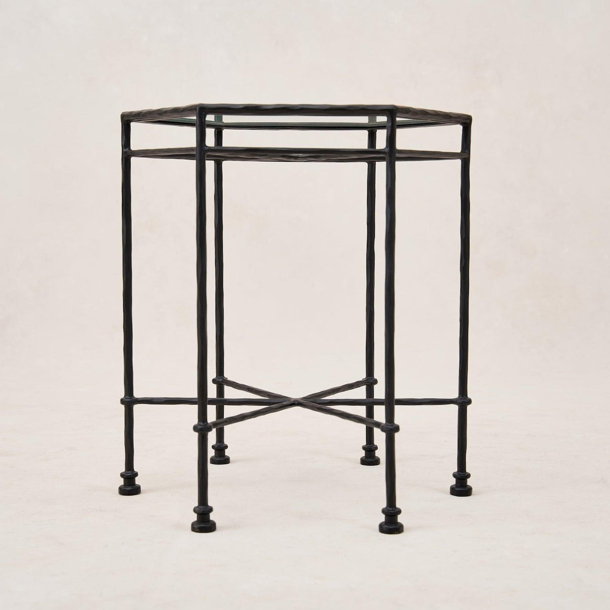 Provence Outdoor Glass Side Table-Outdoor Side Table-House of Leon