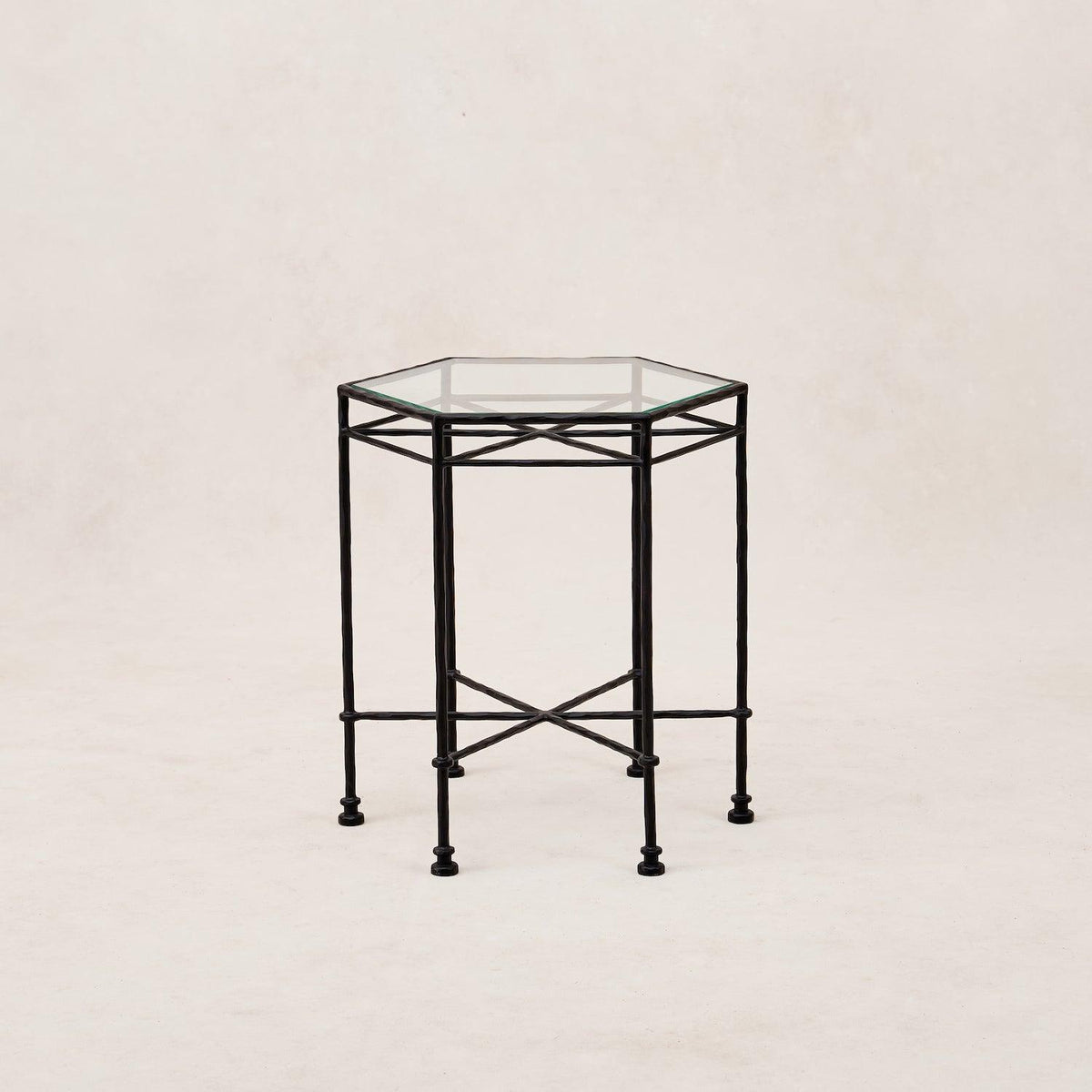 Provence Outdoor Glass Side Table-Outdoor Side Table-House of Leon