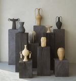 Charcoal Sculpture Pedestal - Tall-Sculptural Pedestal-House of Leon