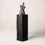 Charcoal Sculpture Pedestal - Tall-Sculptural Pedestal-House of Leon