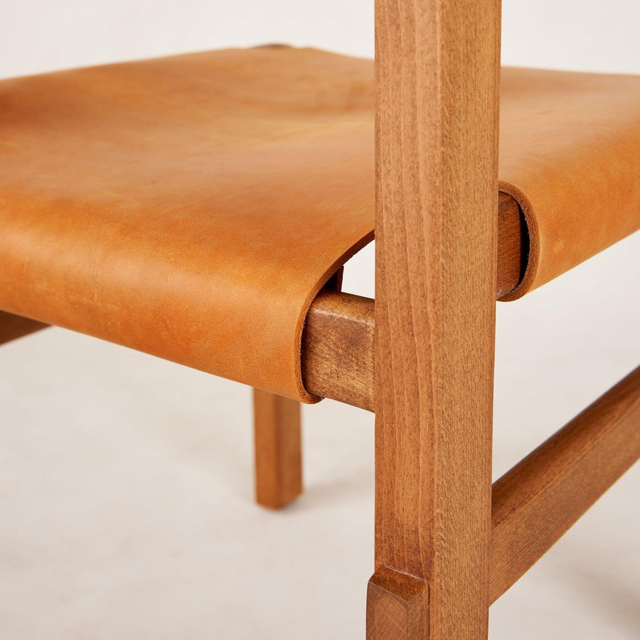 Shinto Dining Chair - Persimmon on Brown - Kitchen & Dining Room Chairs - House of Léon