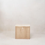 Sofita Marble Nightstand - White Oak-End Tables-House of Leon
