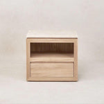 Sofita Marble Nightstand - White Oak-End Tables-House of Leon