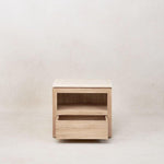 Sofita Marble Nightstand - White Oak-End Tables-House of Leon
