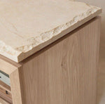 Sofita Marble Nightstand - White Oak-End Tables-House of Leon