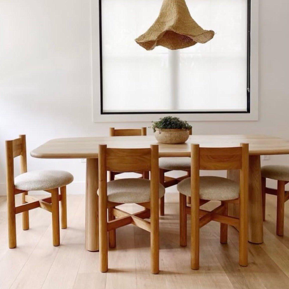 Teddy Dining Chair - White Oak-Kitchen & Dining Room Chairs-House of Leon