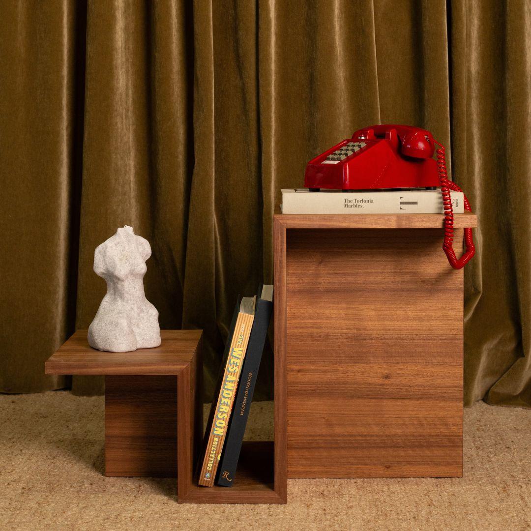 Valley Side Table - Walnut-Side Table-House of Leon