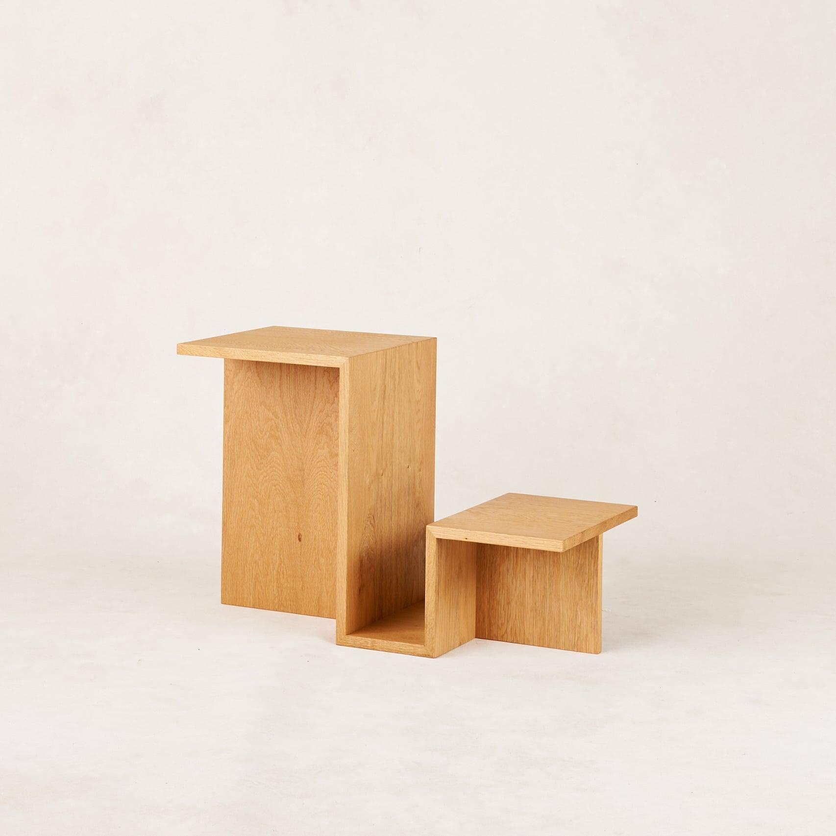 Ojai Valley Side Table - White Oak | Modern Geometric Design