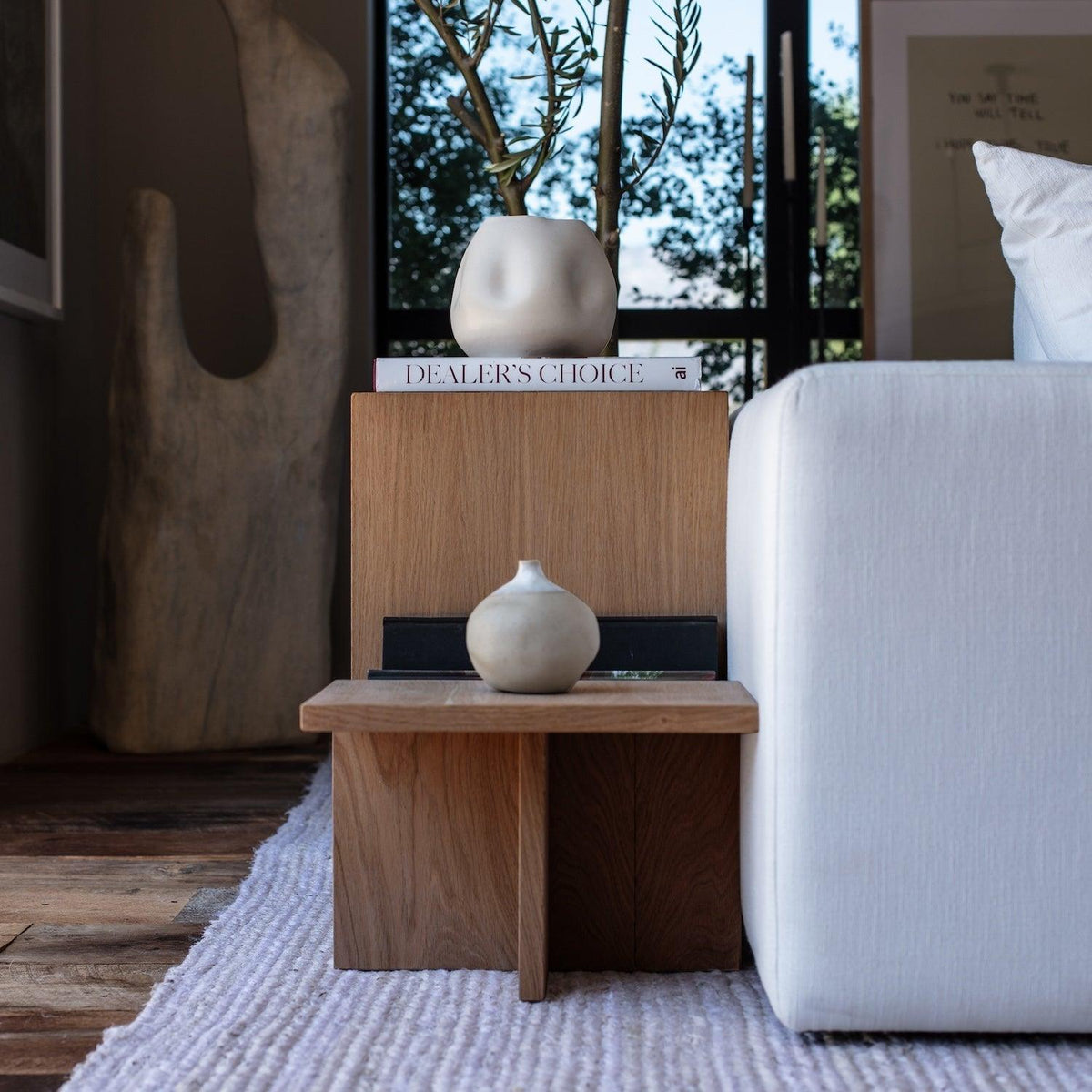 Valley Side Table - White Oak-End Tables-House of Leon